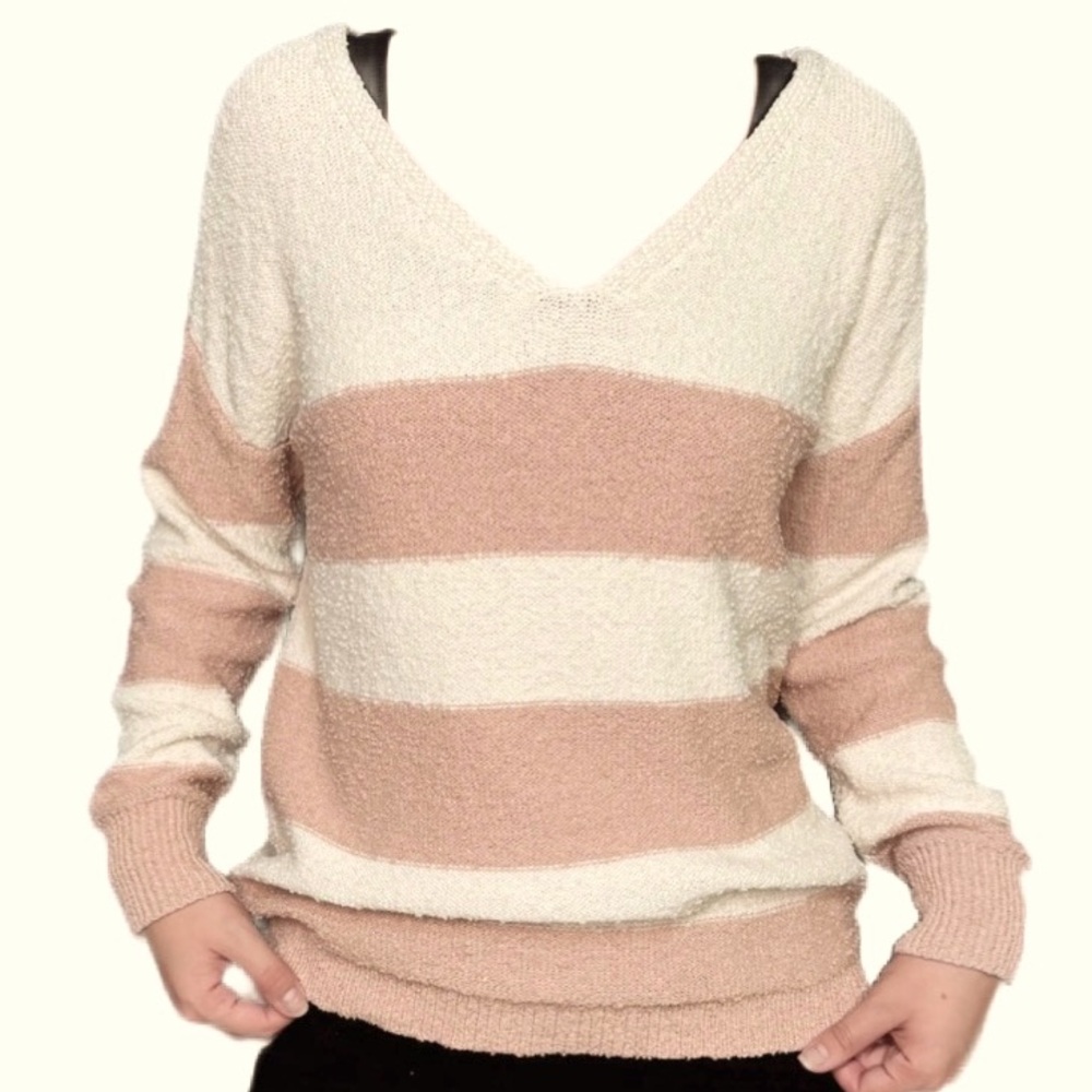 Knox Rose Women's V-Neck Bohemian Sweater Size S